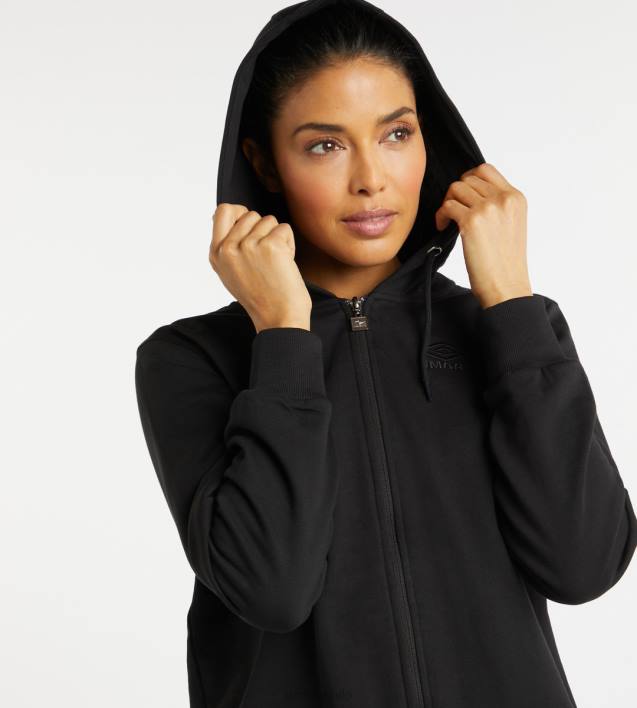 mujer Umbro negro sudadera clásica con capucha ropa FTXL436