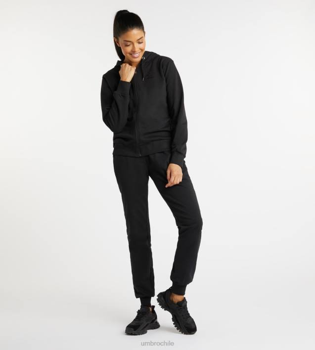 mujer Umbro negro sudadera clásica con capucha ropa FTXL436