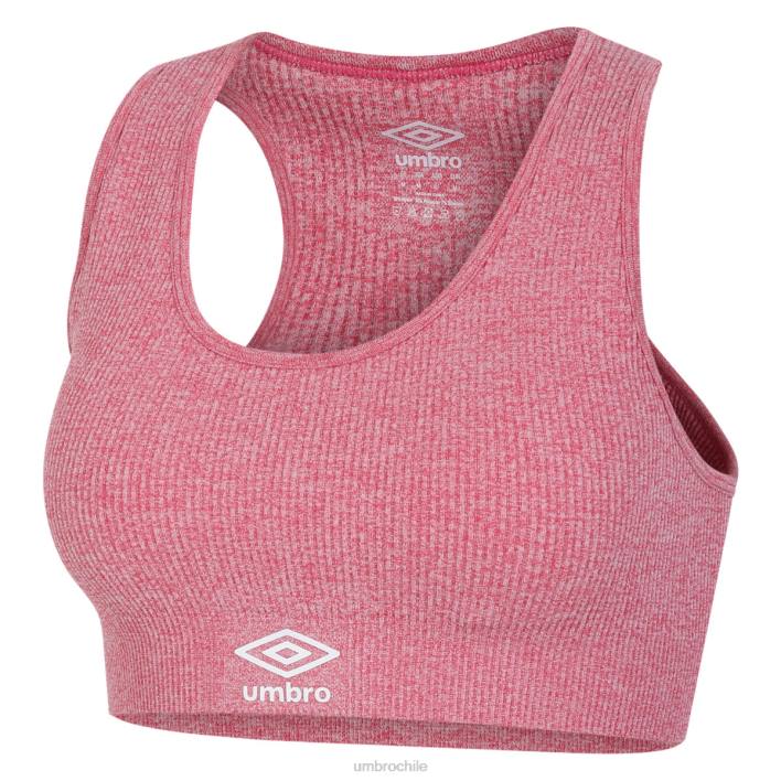 mujer Umbro marga rosa bralette de canalé sin costuras ropa FTXL532