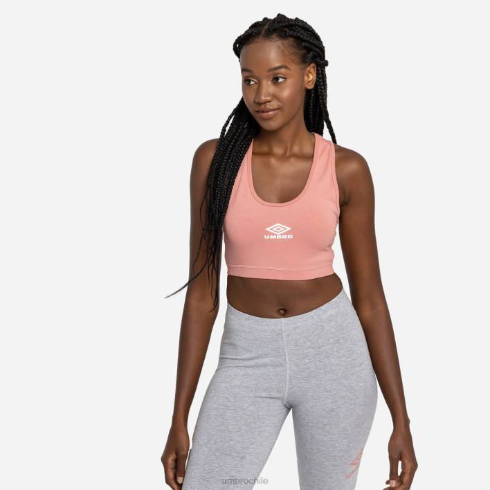 mujer Umbro roseta/blanco sujetador deportivo de diamantes ropa FTXL530