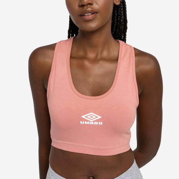 mujer Umbro roseta/blanco sujetador deportivo de diamantes ropa FTXL530
