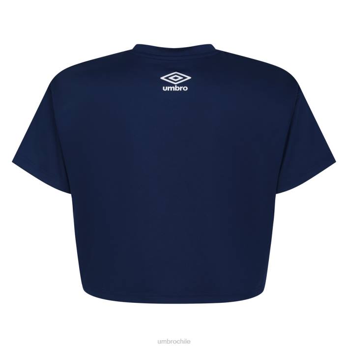 mujer Umbro azul marino/cian camiseta corta activa ropa FTXL391