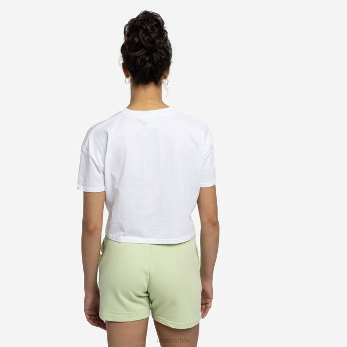 mujer Umbro blanco camiseta corta de diamantes ropa FTXL409
