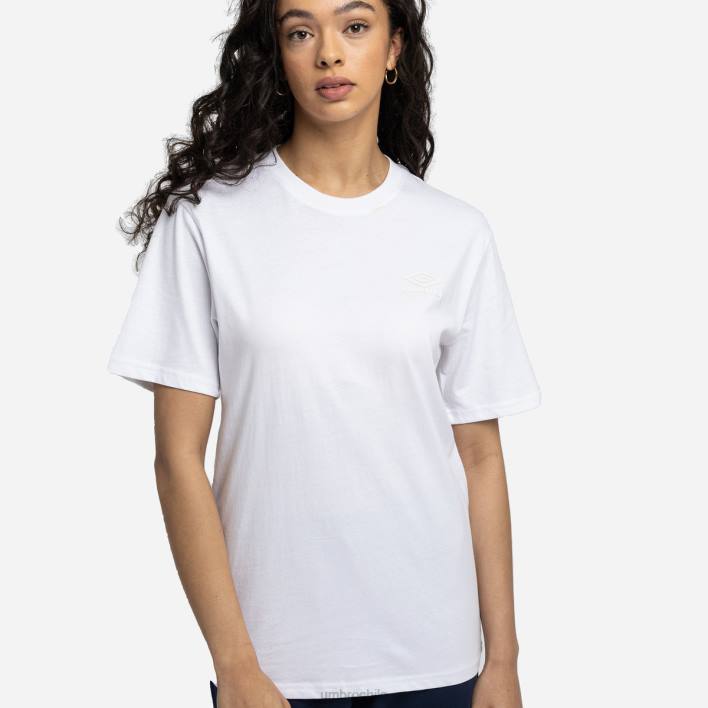 mujer Umbro blanco camiseta de novio de diamante ropa FTXL424