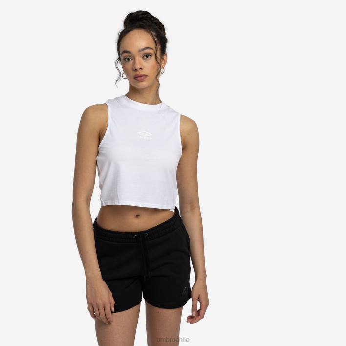 mujer Umbro blanco chaleco de corredor de diamantes ropa FTXL419