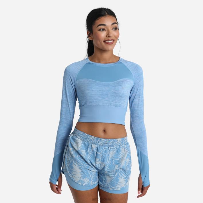 mujer Umbro marga encanto top corto de manga larga para entrenamiento profesional ropa FTXL399