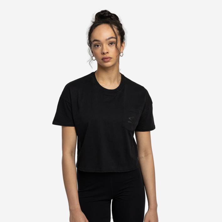 mujer Umbro negro camiseta corta de diamantes ropa FTXL406