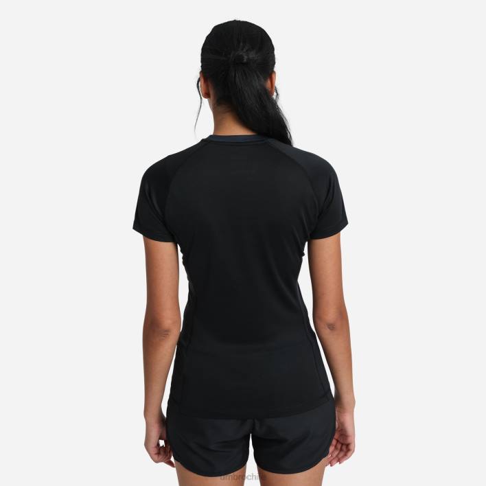mujer Umbro negro camiseta de poliéster estampada de entrenamiento profesional ropa FTXL397