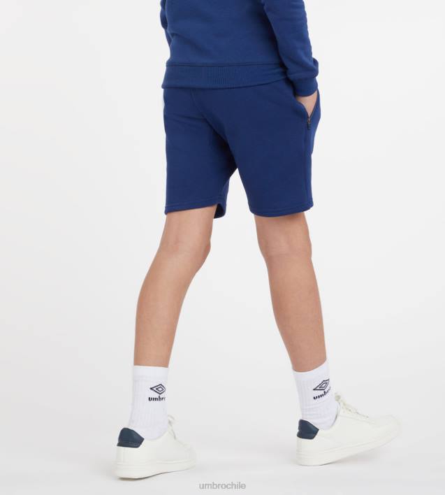 niños Umbro dos azul marino/blanco club ocio jog short junior ropa FTXL668