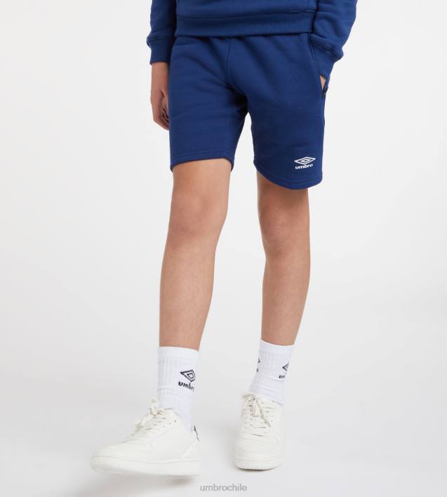 niños Umbro dos azul marino/blanco club ocio jog short junior ropa FTXL668