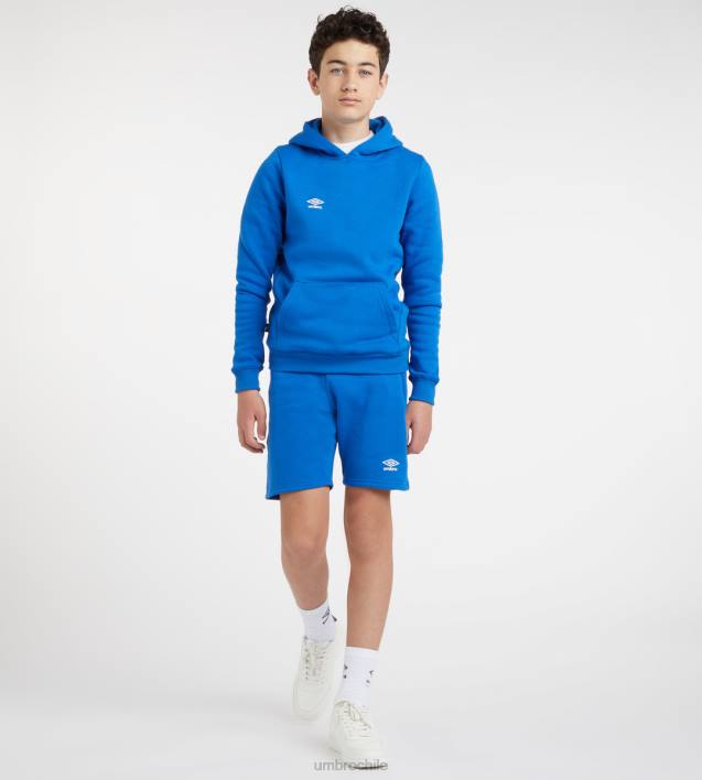 niños Umbro dos real/blanco club ocio jog short junior ropa FTXL669