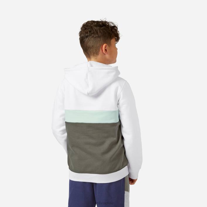 niños Umbro blanco/tragaluz/bronce sudadera con capucha y paneles ropa FTXL622