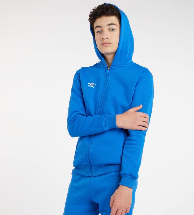 niños Umbro dos real/blanco club ocio zt sudadera con capucha junior ropa FTXL617