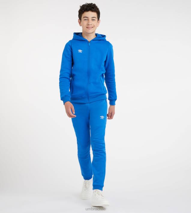 niños Umbro dos real/blanco club ocio zt sudadera con capucha junior ropa FTXL617