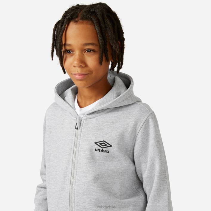 niños Umbro marga gris sudadera con capucha y cremallera ropa FTXL621