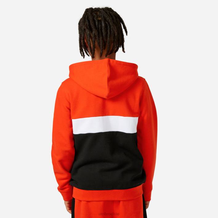 niños Umbro tomate cherry/blanco/negro sudadera con capucha y cremallera ropa FTXL611