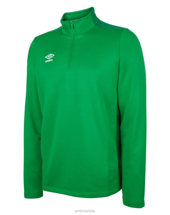 niños Umbro dos esmeralda/verde verde top con media cremallera junior ropa FTXL602