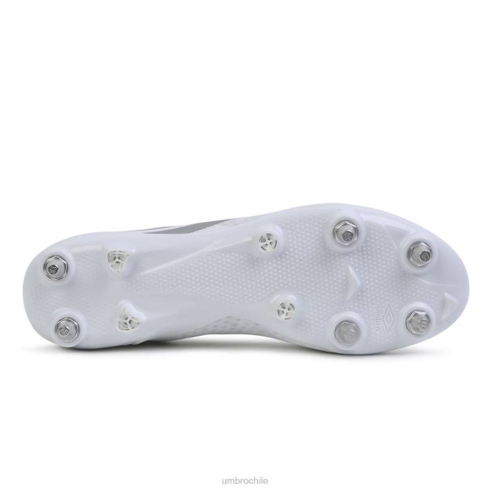 unisexo Umbro blanco/cromo metalizado velocita 6 pro sg calzado FTXL581
