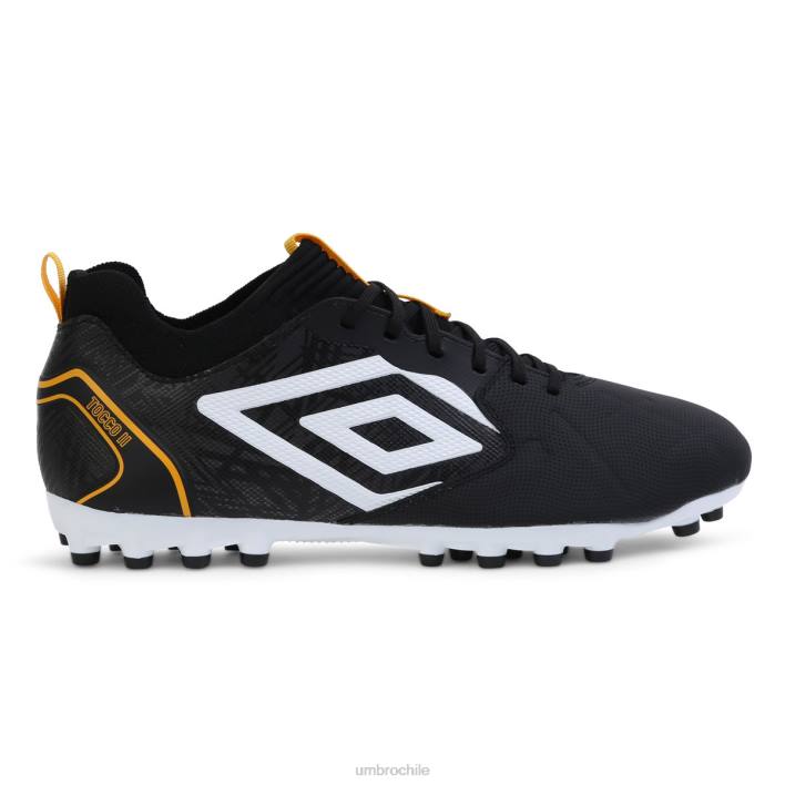 unisexo Umbro negro/blanco/azafrán tocco 2 pro ag calzado FTXL579